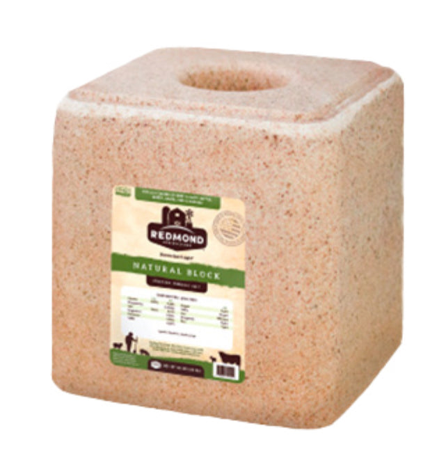 Redmond Natural Trace Mineral Salt, 44lb Block image 0