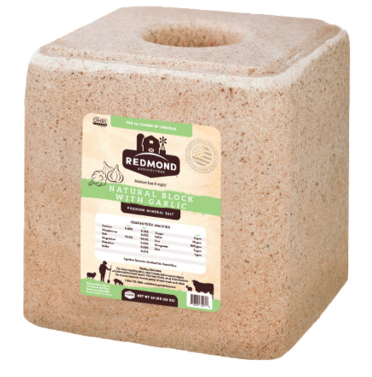 Redmond Natural Salt with Garlic, 44lb Block image 0